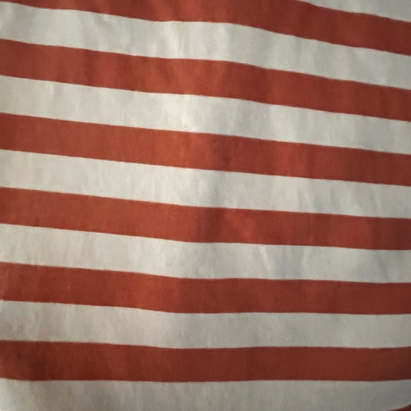 LC Lauren Conrad Striped Terra Cotta and White Short Sleeve Tee size XL - Picture 5 of 6